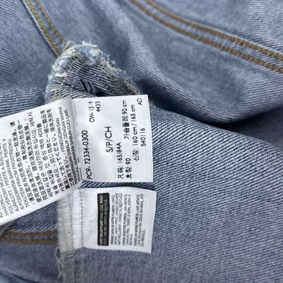 Levi’s Women’s Small Distressed Jean Jacket Trucker Light Wash Holes 100% Cotton - Picture 11 of 11